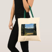 エルク湖と山学士号，オレゴン トートバッグ (正面(商品))