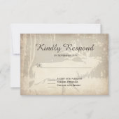 エルク素朴狩りワイルドライフウェディングRSVPカード 出欠カード (正面)