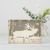 エルク素朴狩り野生生物結婚式招待状 招待状 (スタンド正面)