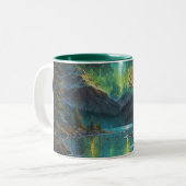 エルク（ワピティ）&ノーザンライト ツートーンマグカップ (正面左)