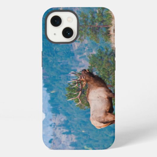 エルク（Cervus Elephus）雄のラブコール iPhoneケース (裏面)