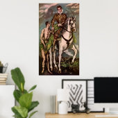 エルグレコの聖マルティンと乞食1600年頃 ポスター (ホームオフィス)