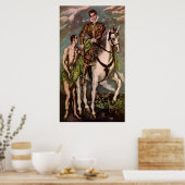 エルグレコの聖マルティンと乞食1600年頃 ポスター (キッチン)