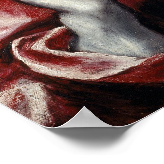 エルグレコ賛美キリストの世界の救い主 ポスター (角)