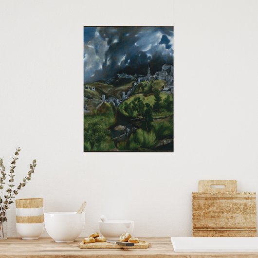 エルグレコ – トレド1596の見解 ポスター (キッチン)