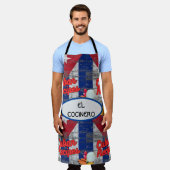 エルコキネロキューバをテーマにしたエプロン エプロン (着用した状態)