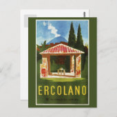 エルコラノイタリアンナポリ夏の旅行の広告 ポストカード (正面/裏面)