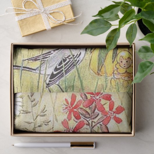 エルサベスコウお洒落フラワーガールズオブザメドウ 薄葉紙 (ギフト)