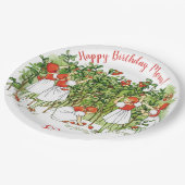 エルサベスコウかわいいストロベリーガール ペーパープレート (アングル)