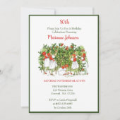 エルサベスコウストロベリーガールズ誕生日招待状 招待状 (正面)