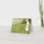 エルサベスコウ妖精リングや輪折り畳みグリーティングカード カード (正面)