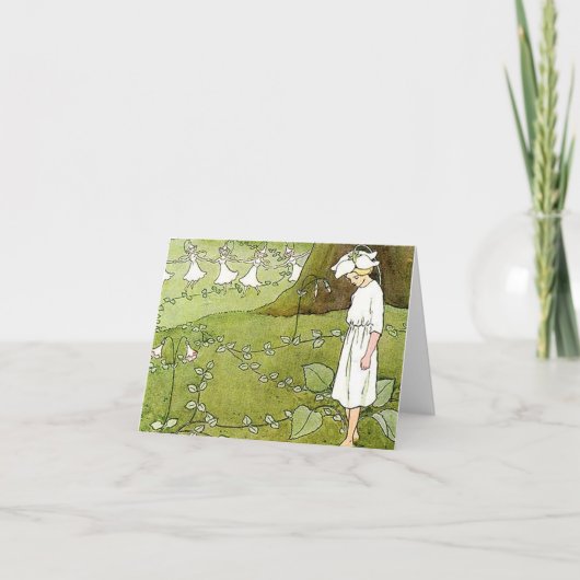 エルサベスコウ妖精リングや輪折り畳みグリーティングカード カード (正面)