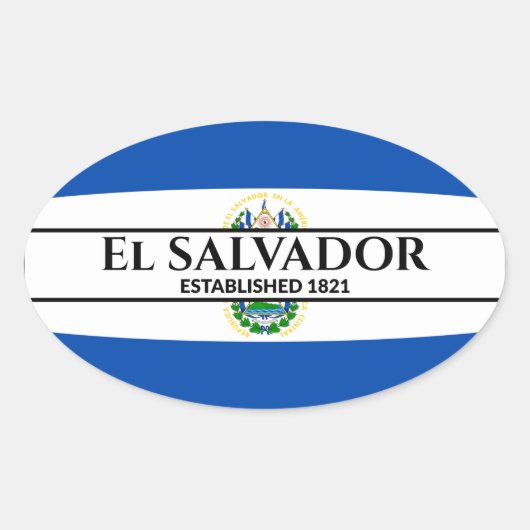 エルサルバドルが1821年国旗を制定 楕円形シール (正面)