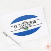 エルサルバドルが1821年国旗を制定 楕円形シール (封筒)