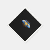 エルサルバドルとニカラグアのハートハンド スタンダードカクテルナプキン (角)