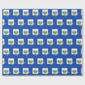 エルサルバドルの包装紙、サルバドル国旗の愛国者 ラッピングペーパー (フラット)