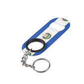 エルサルバドルの国民の紋章付き外衣の旗 キーホルダー栓抜き (裏面アングル)