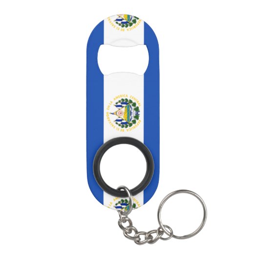 エルサルバドルの国民の紋章付き外衣の旗 キーホルダー栓抜き (裏面)