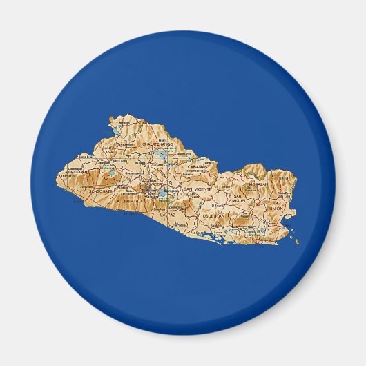 エルサルバドルの地図マグネット マグネット (正面)