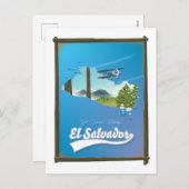 エルサルバドルの地図 シーズンポストカード (正面/裏面)