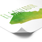 エルサルバドルの地図 ポスター (角)