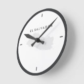 エルサルバドルの地図 ラウンド壁時計 (傾斜)