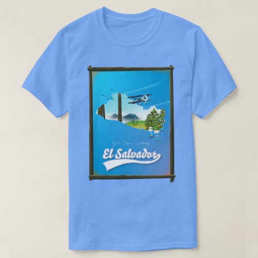 エルサルバドルの旅行地図 Tシャツ (デザイン正面)