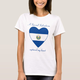 エルサルバドルの旗の恋人のTシャツ Tシャツ
