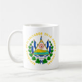 エルサルバドルの紋章付き外衣 コーヒーマグカップ (左)