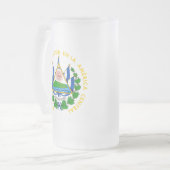 エルサルバドルの紋章 フロストグラスビールジョッキ (正面左)