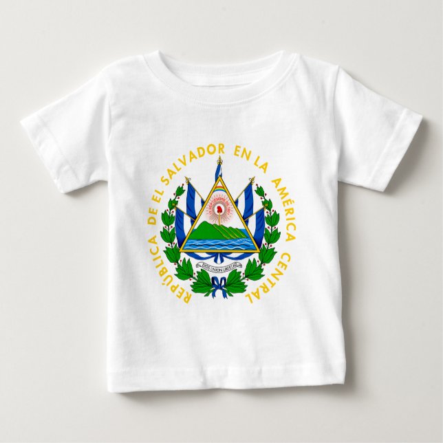 エルサルバドルの紋章 ベビーTシャツ (正面)