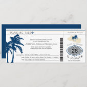 エルサルバドルの結婚式への搭乗券 招待状 (正面/裏面)