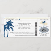 エルサルバドルの結婚式への搭乗券 招待状 (正面)