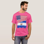 エルサルバドルアメリカ国旗 Tシャツ (正面フル)