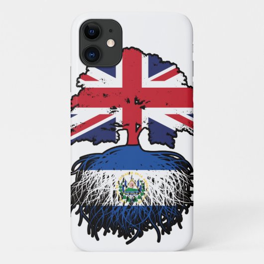 エルサルバドルサルバドラン英国ツリールーツ国旗 Case-Mate iPhoneケース (裏面)