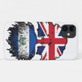 エルサルバドルサルバドラン英国ツリールーツ国旗 Case-Mate iPhoneケース (裏面(横))