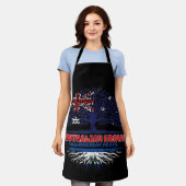 エルサルバドルサルバドリアオーストラリア国旗 エプロン (着用した状態)