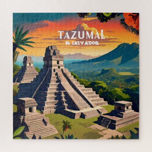 エルサルバドルトラベルヴィンテージレトロ ジグソーパズル (縦)