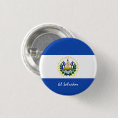 エルサルバドルボタン、愛国的なエルサルバドル国旗 缶バッジ (正面&裏面)