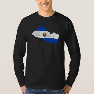 エルサルバドルマップフラッグサルバドルルーツ伝統パット Tシャツ