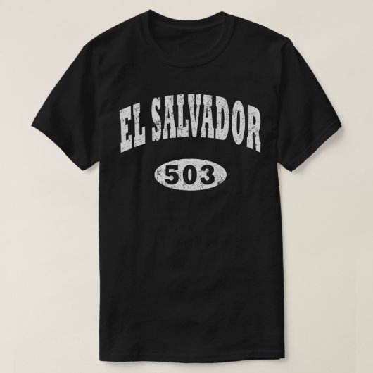 エルサルバドルヴィンテージ市外局番503 Tシャツ (デザイン正面)