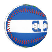 エルサルバドル国旗とコート・オブ・アームズ 野球ボール (正面左)