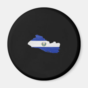エルサルバドル国旗と地図 マグネット