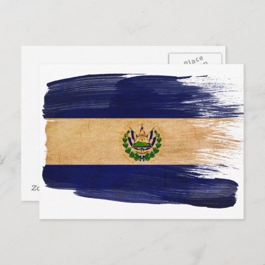 エルサルバドル国旗のはがき ポストカード (正面/裏面)