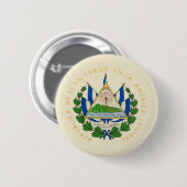 エルサルバドル国旗のアイコンのボタンピン 缶バッジ (正面&裏面)