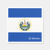 エルサルバドル国旗のパーティーファッション/スポーツ スタンダードカクテルナプキン (正面)