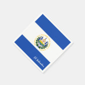 エルサルバドル国旗のパーティーファッション/スポーツ スタンダードカクテルナプキン (角)