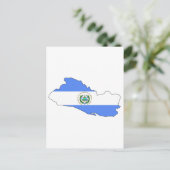 エルサルバドル国旗の地図 ポストカード (スタンド正面)