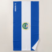 エルサルバドル国旗の壮麗な愛国心 ビーチタオル (正面)