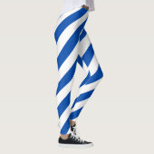 エルサルバドル国旗の対角線ストライプの レギンス (右)